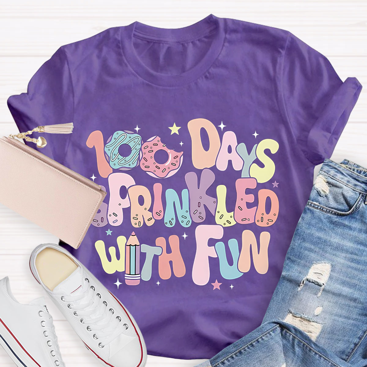 100 Days Sprinkled With Fun Teacher T-Shirt