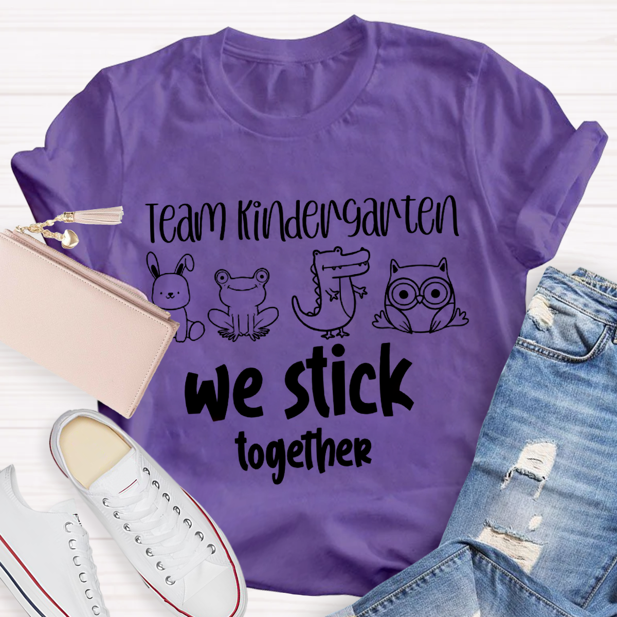 Kindergarten Team We Stick Together T-Shirt