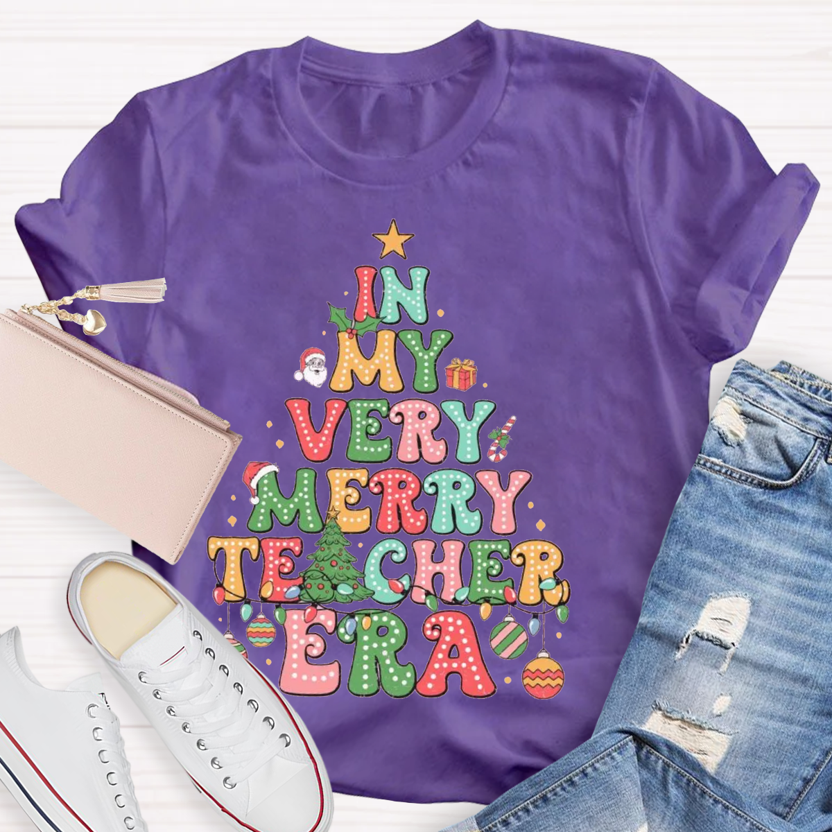 Christmas In My Very Merry Teacher Era T-Shirt