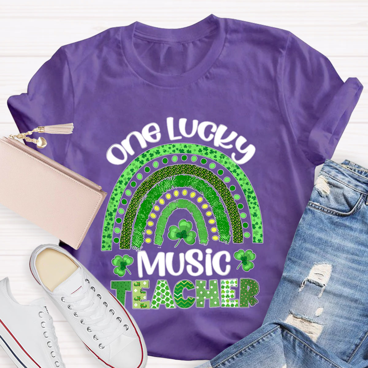 Personalized Subject One Lucky Music Teacher T-Shirt