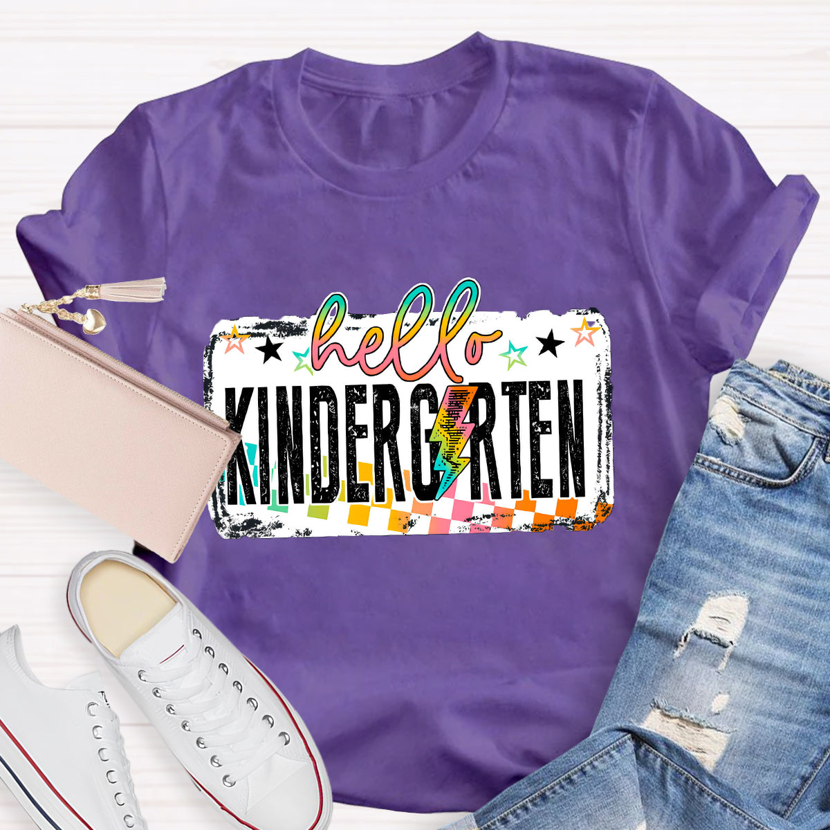 Personalized Grade Hello First Grade Teacher T-Shirt