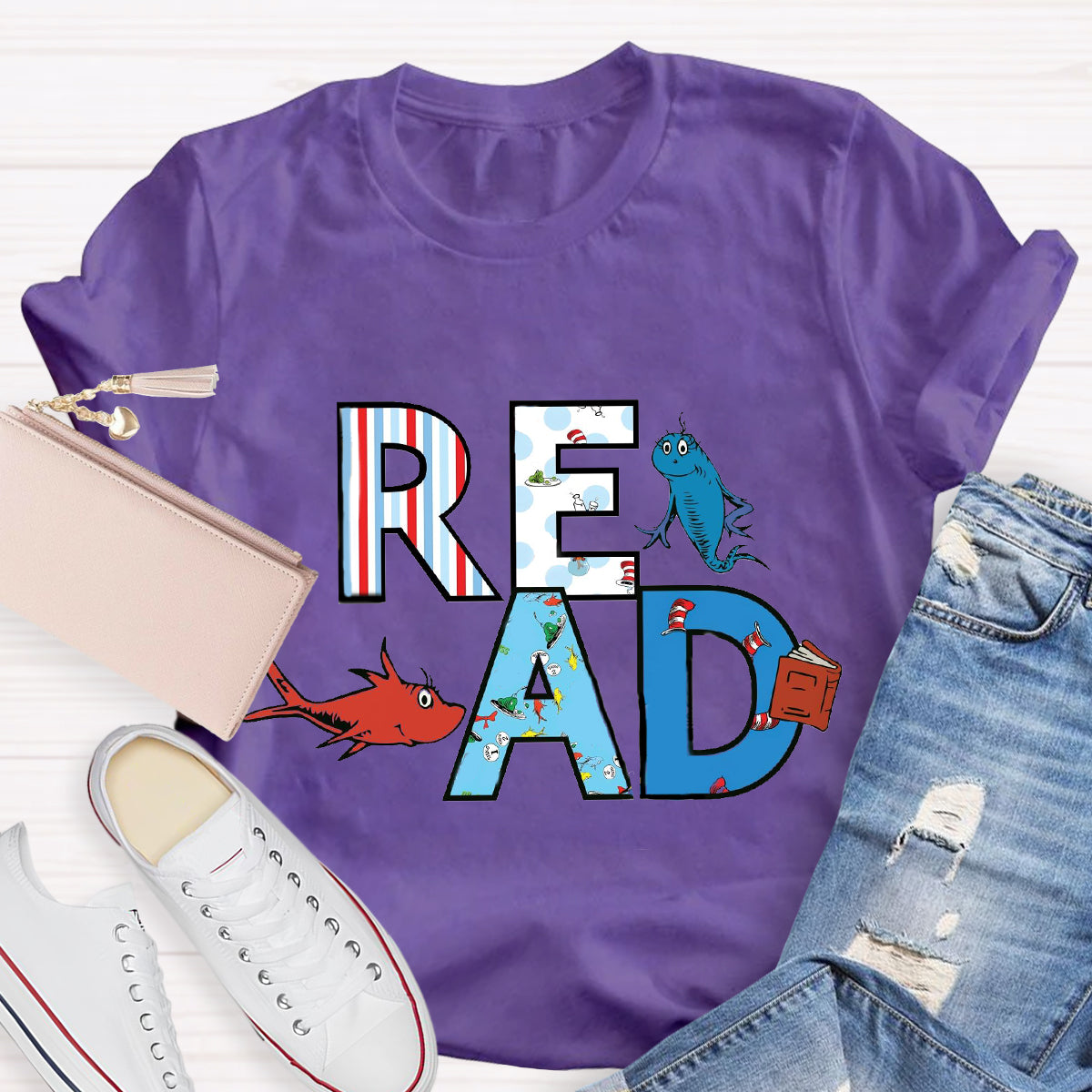 Read Book Character Day T-Shirt