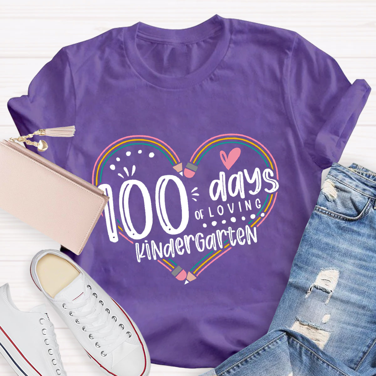 Personalized Grade 100 Days Of Loving Teacher T-Shirt