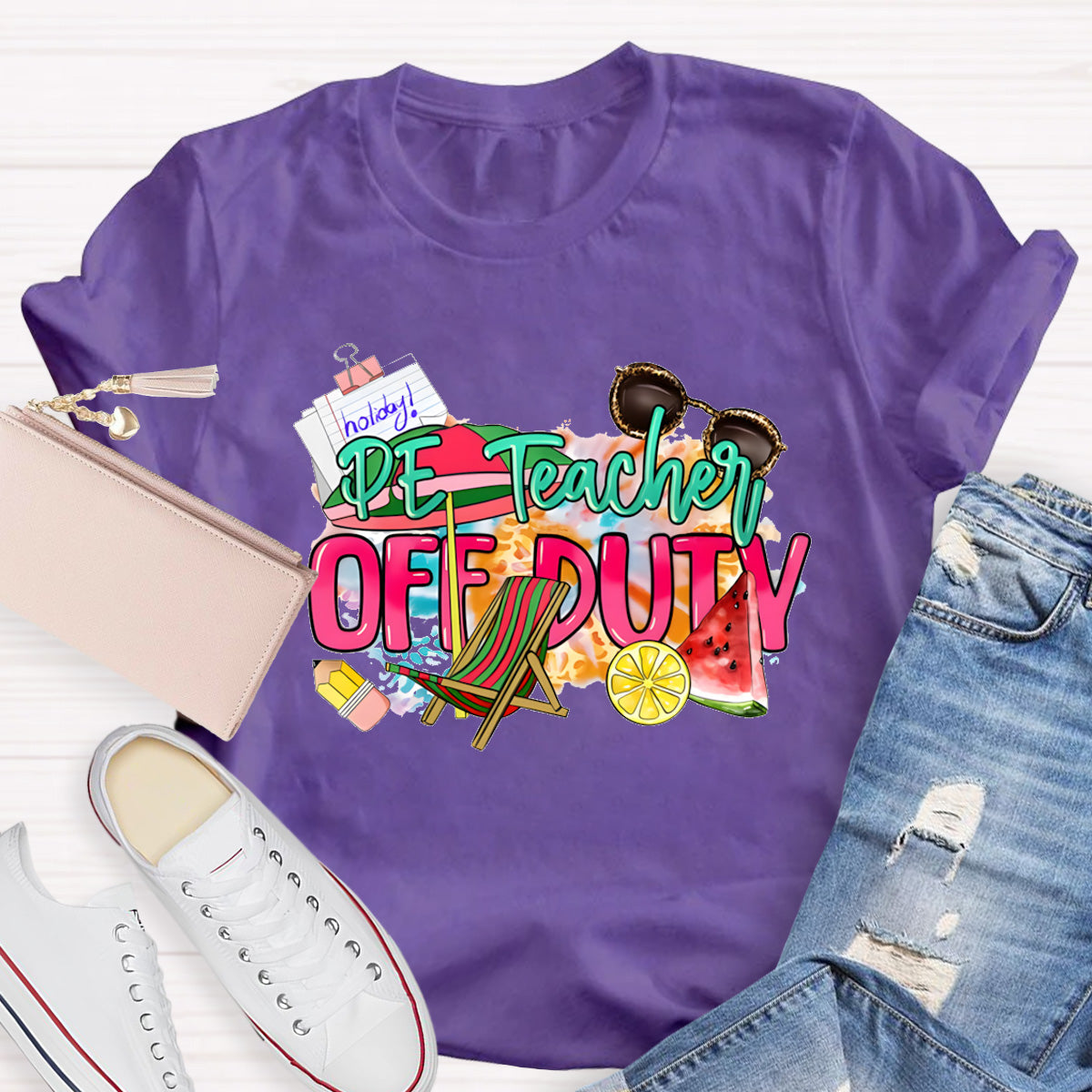 Personalized Subjects Teacher Off Duty T-Shirt