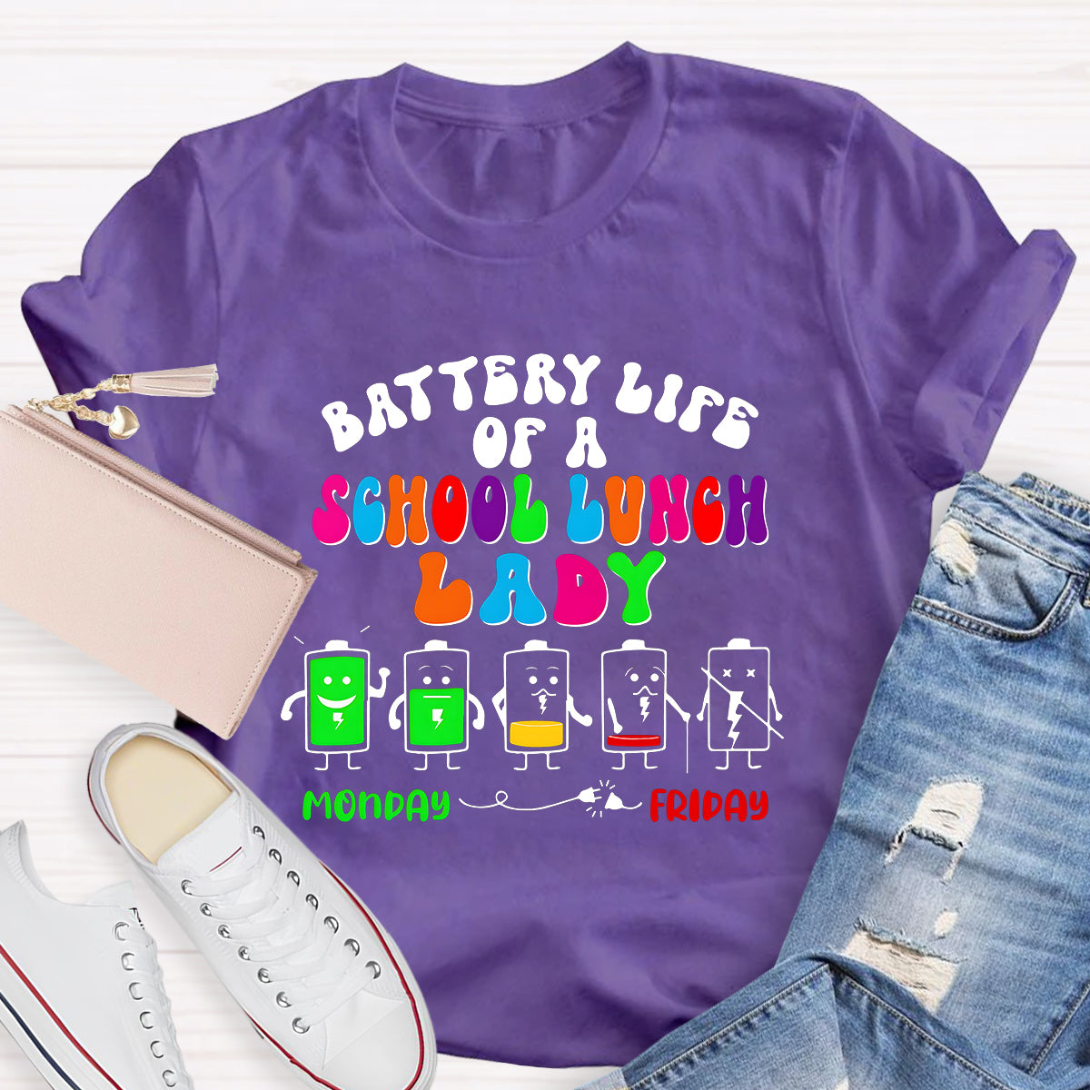 School Lunch Lady Monday To Friday T-Shirt