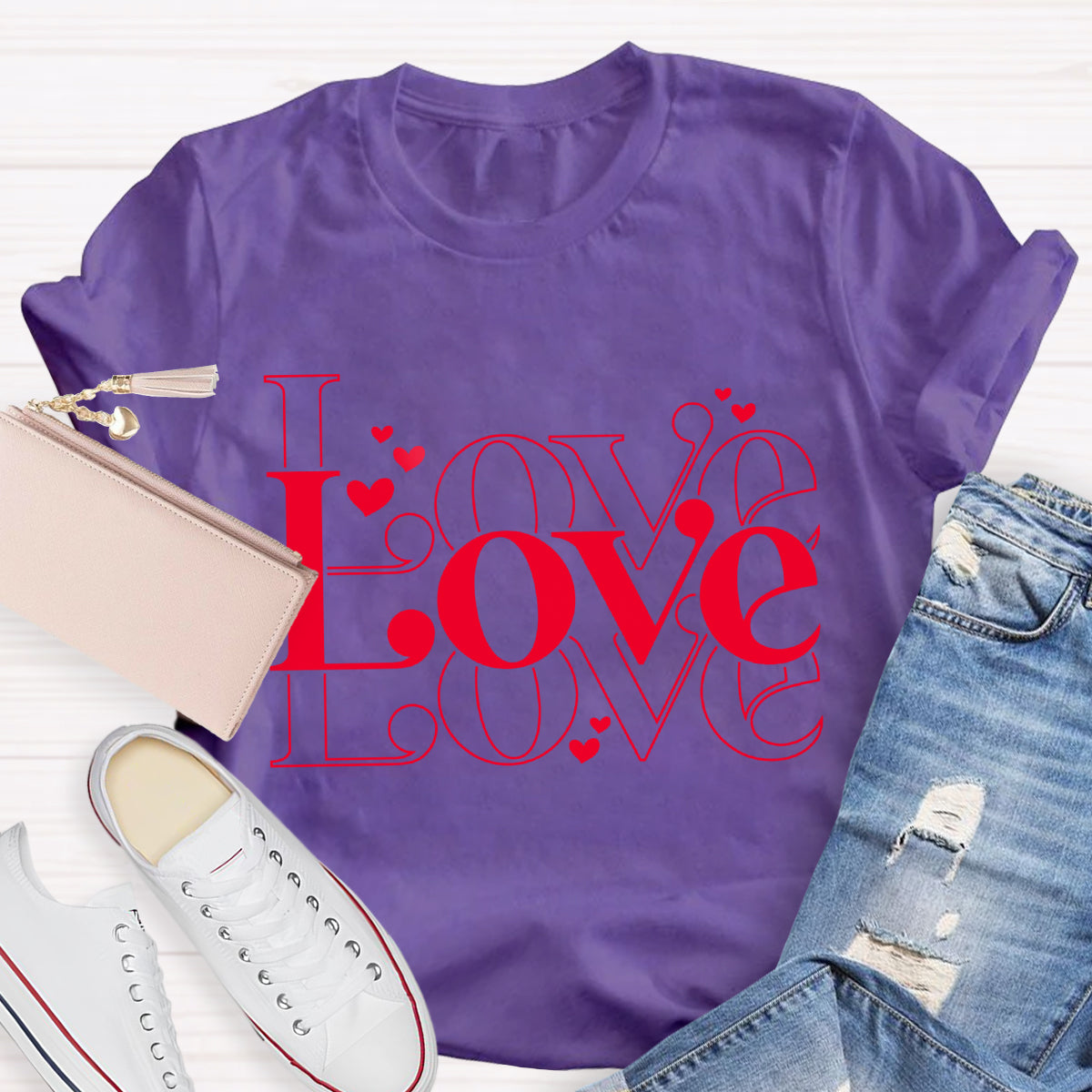 Cute Valentine Heart Teacher T-Shirt