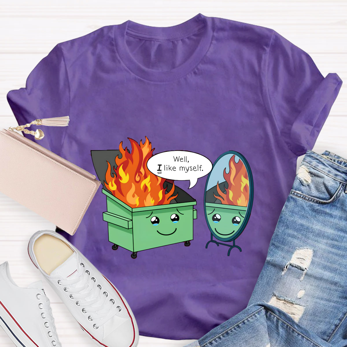 Self Love Funny Dumpster Fire T-Shirt