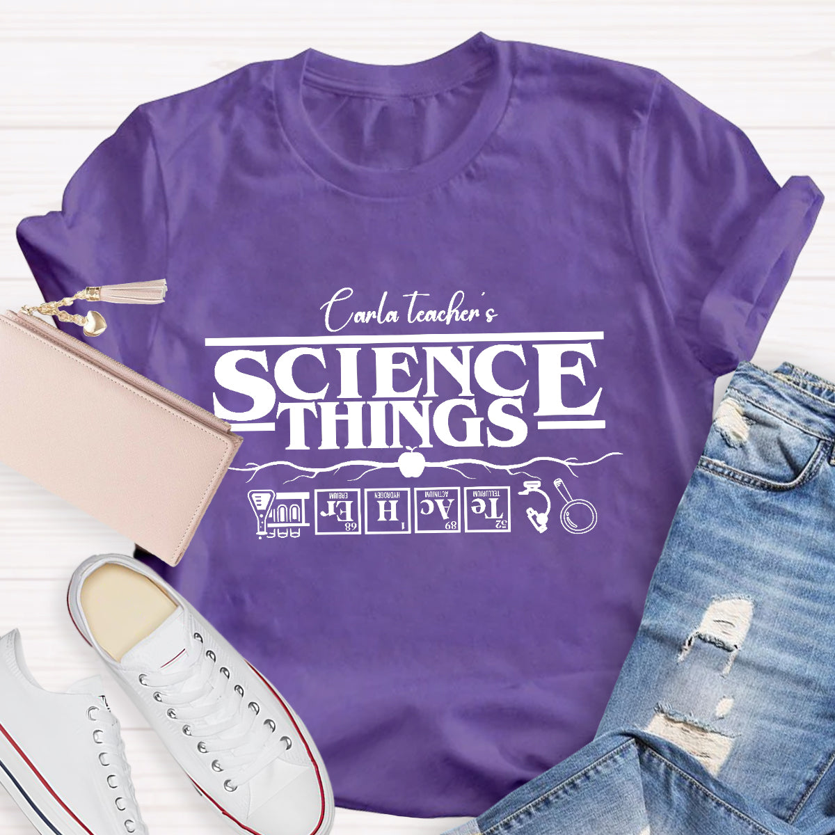 Personalized Name Teacher 's Science Things T-Shirt