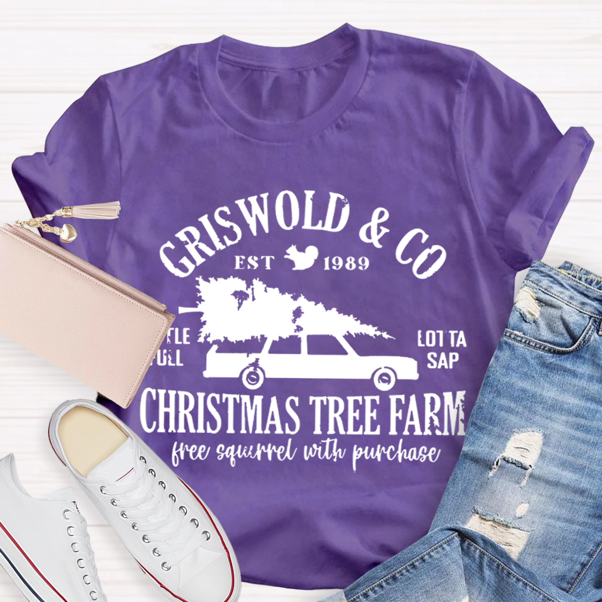 Retro Griswold Christmas Tree Teacher T-Shirt