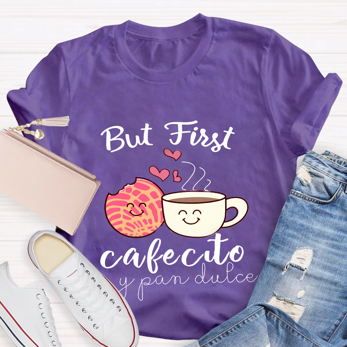 But First Cafecito Y Pan Dulce Spanish T-Shirt