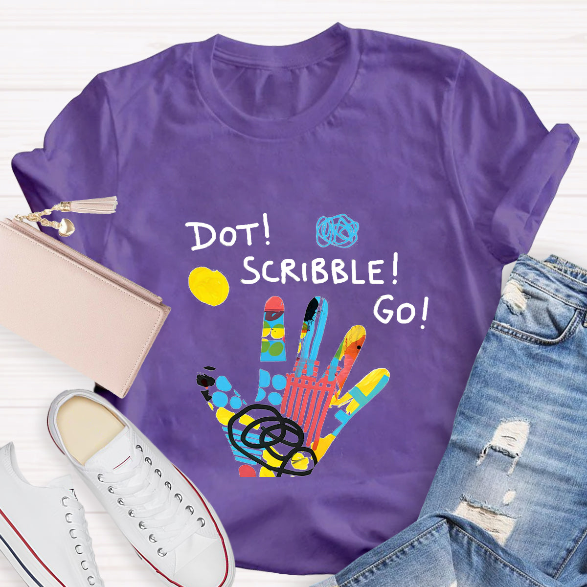 Dot Scribble Go Children's Books T-Shirt