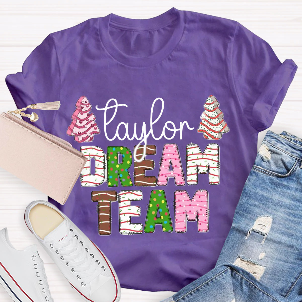 Personalized Name Christmas Dream Team T-Shirt