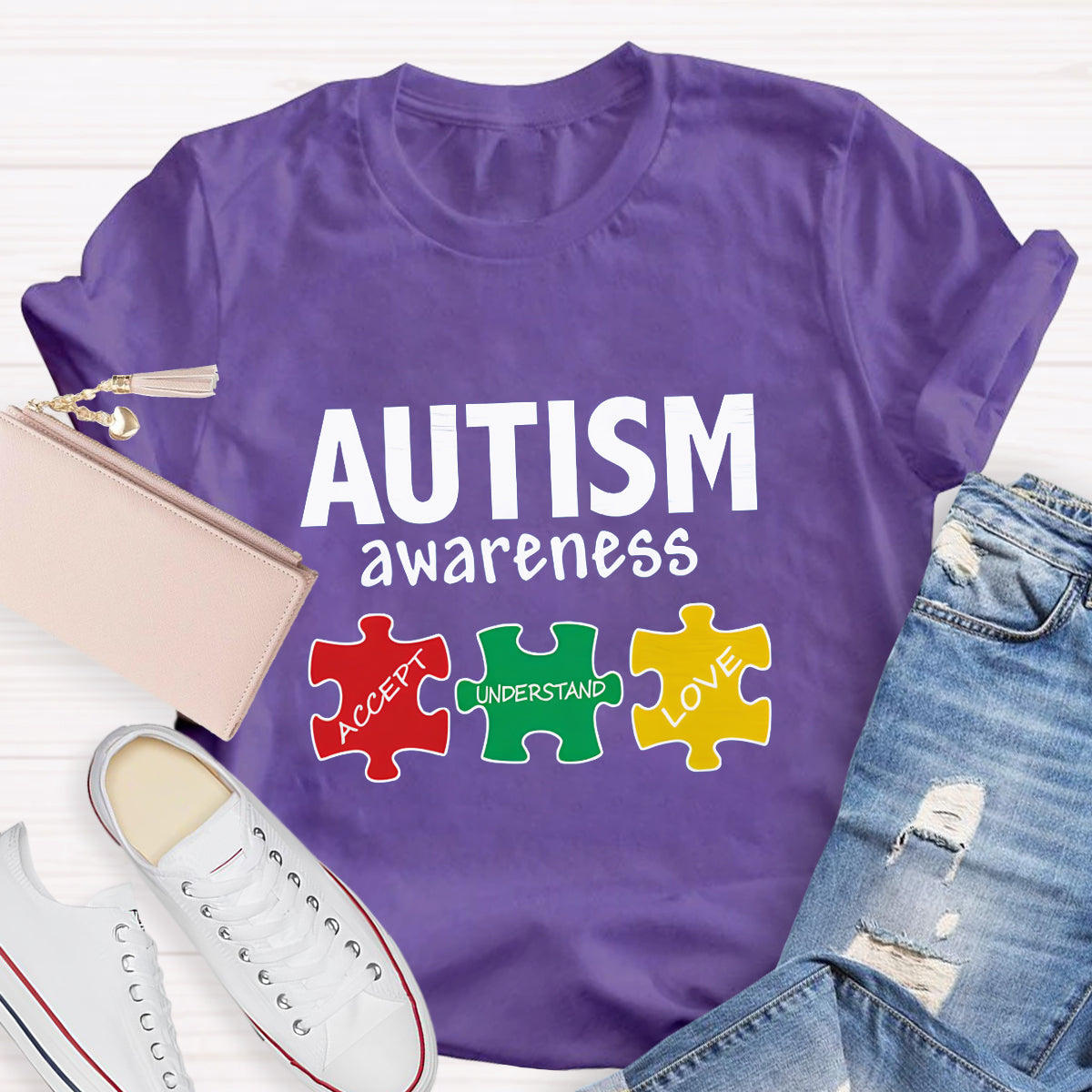 Autism Awareness Support Puzzle T-Shirt