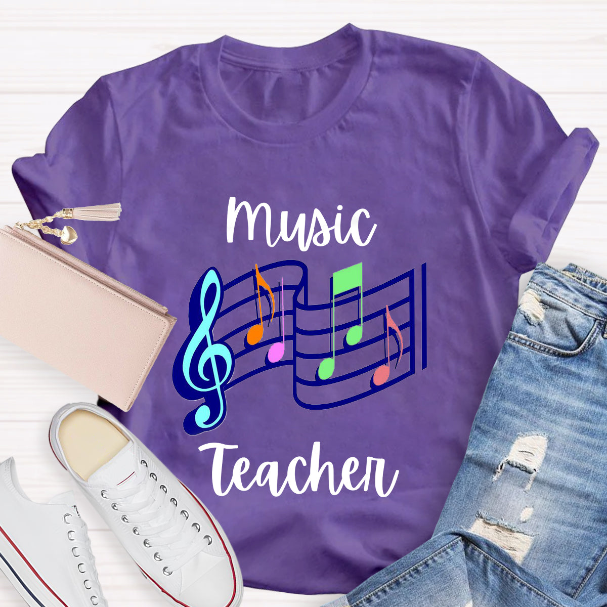 Music Notes Music Teacher T-Shirt