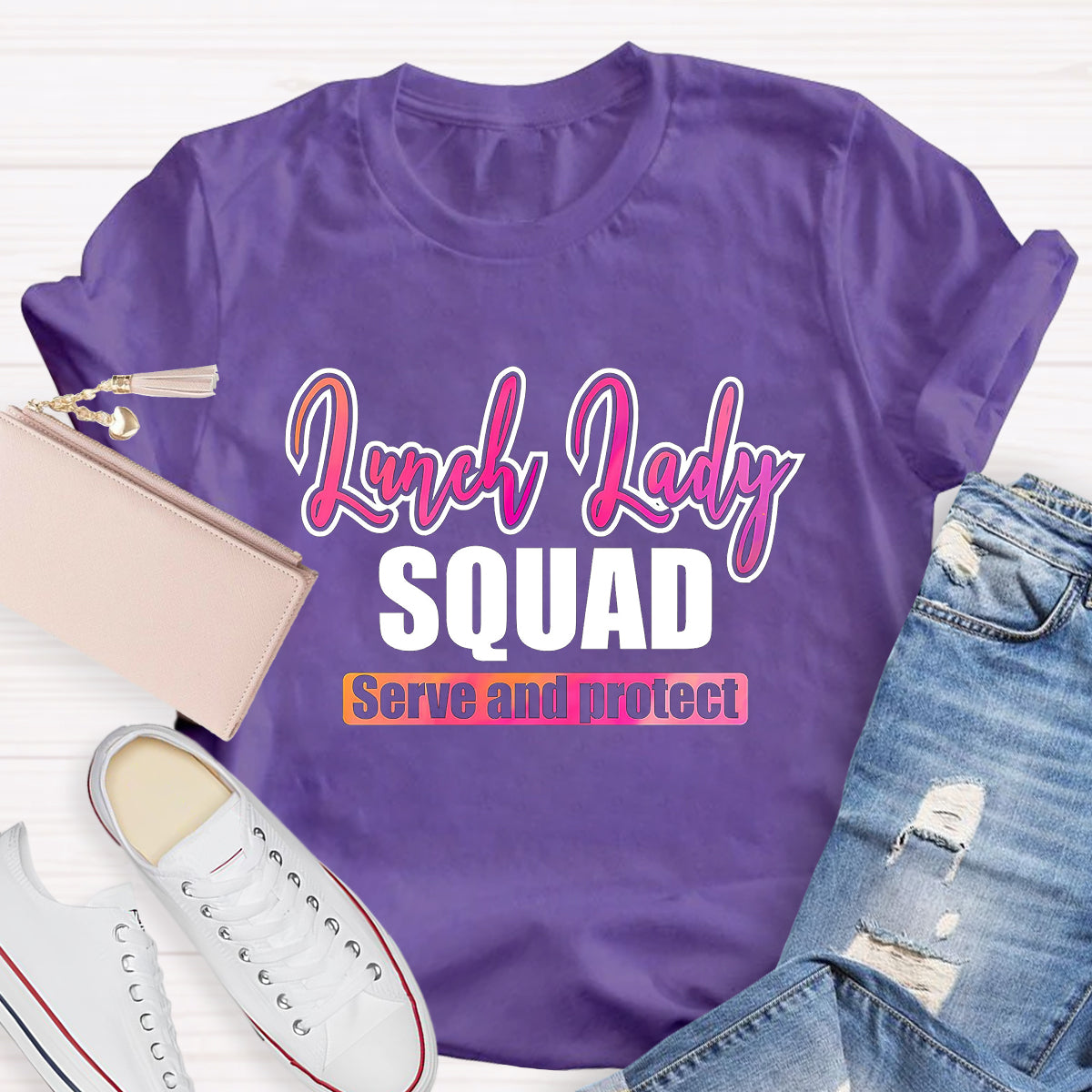 Lunch Lady Squad Serve And Protect T-Shirt