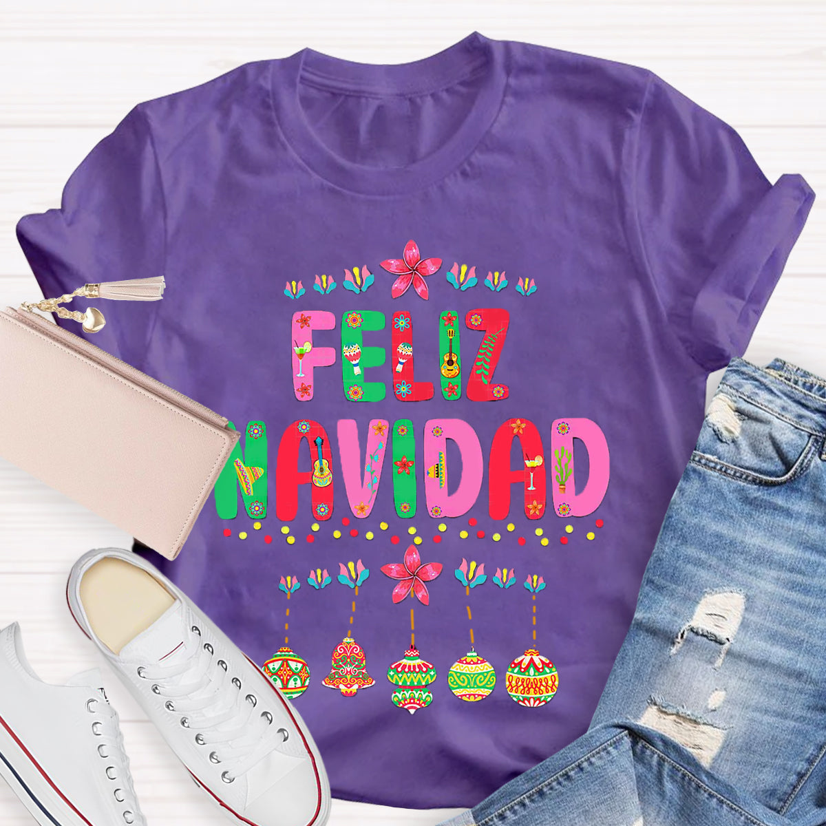 Feliz Navidad Spanish Teacher T-Shirt