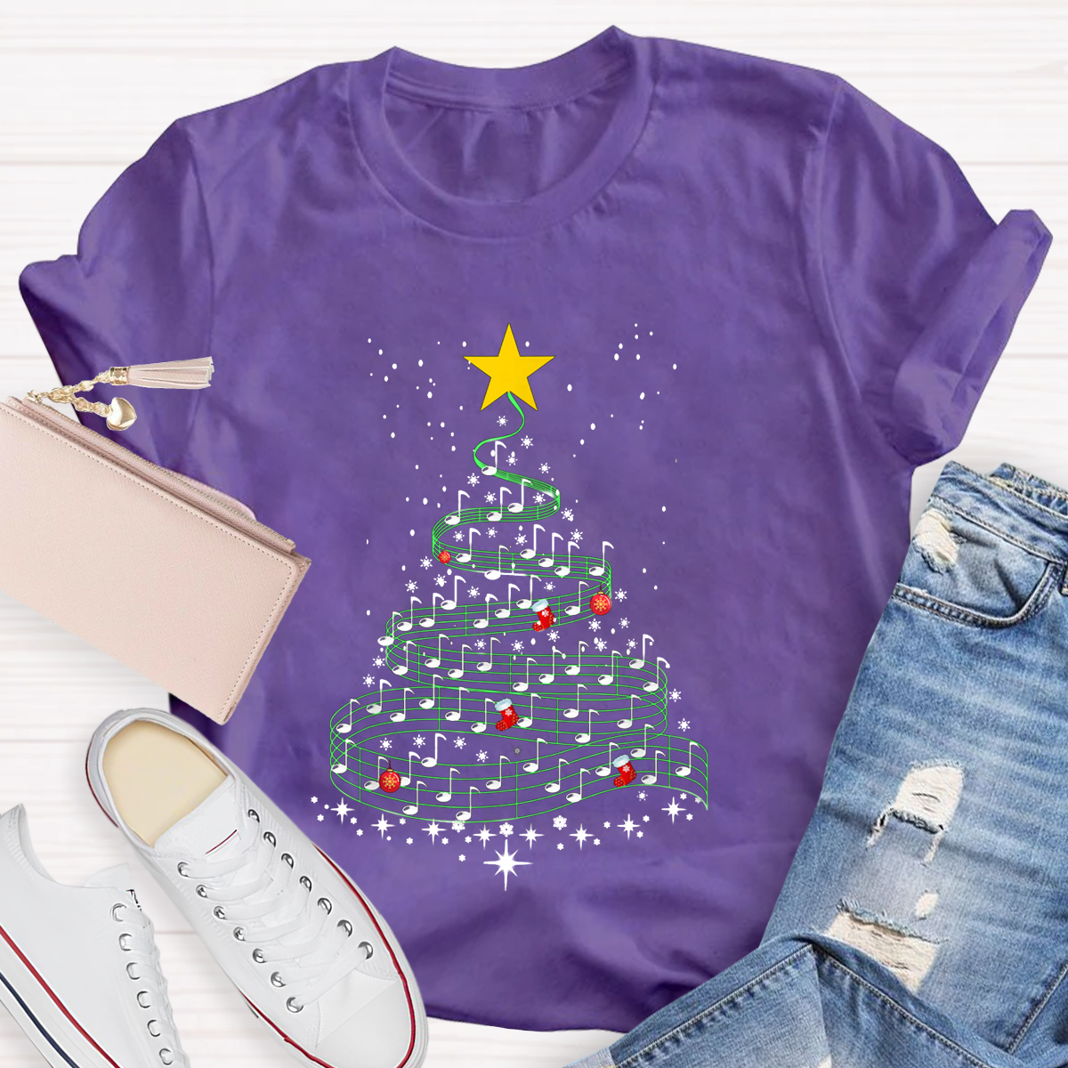 Christmas Tree Music Teacher T-Shirt