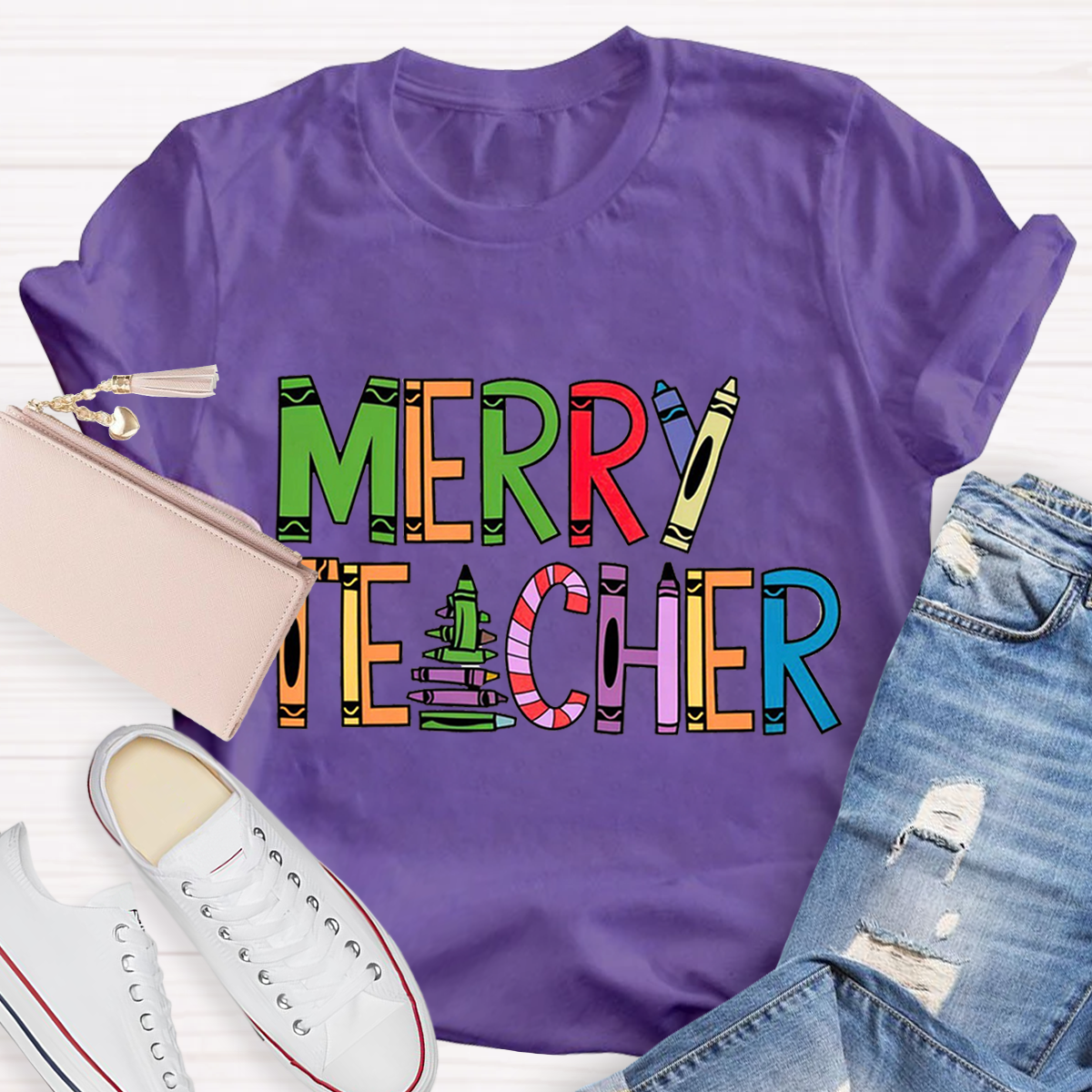 Cute Merry Christmas Teacher T-Shirt