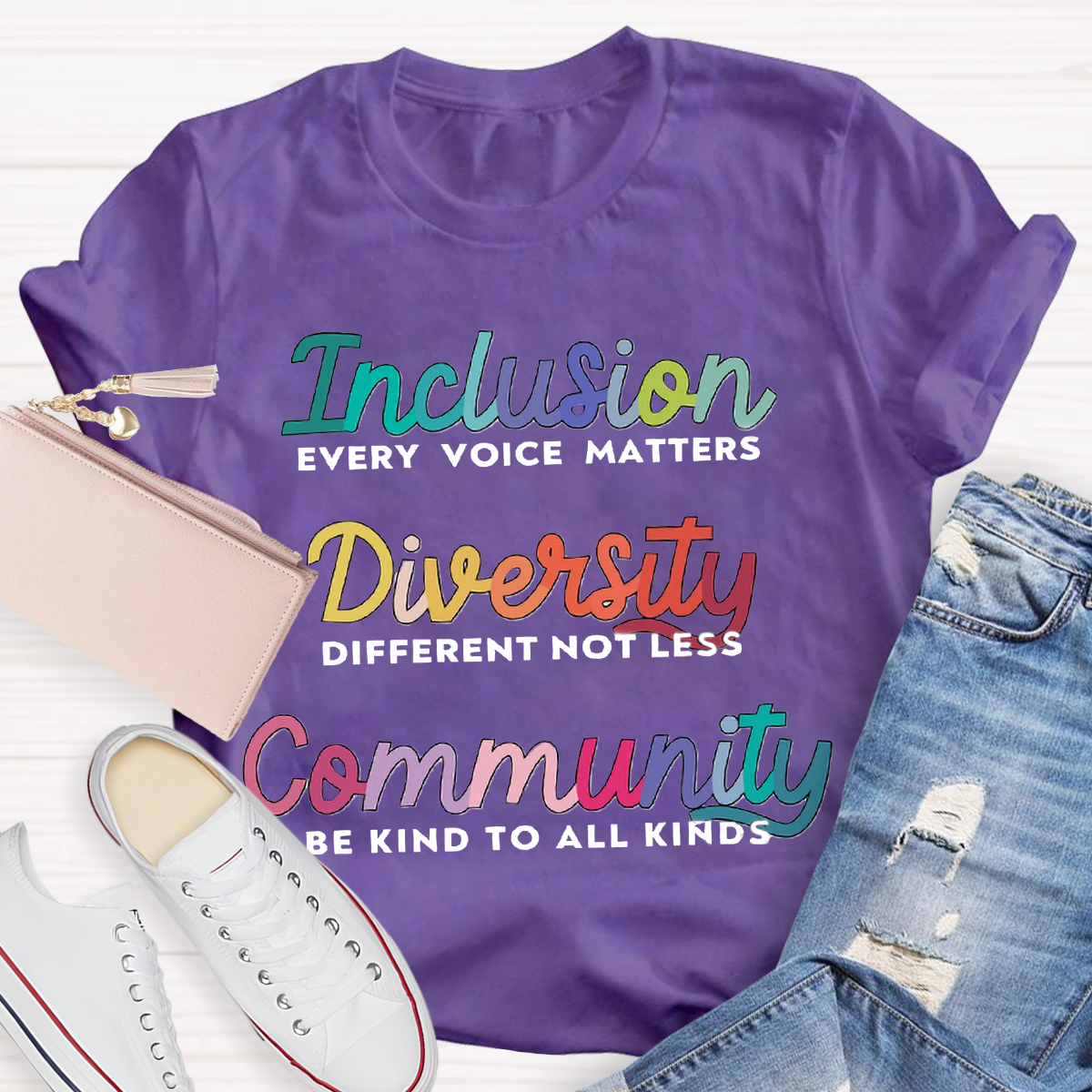 Inclusion Diversity Community Teacher T-Shirt