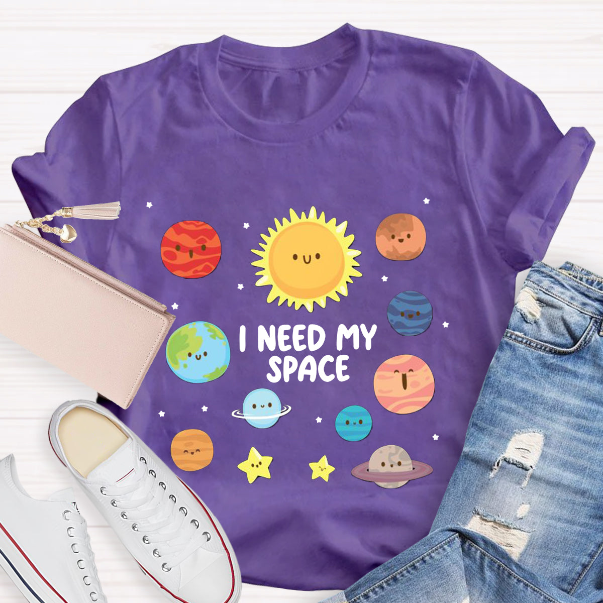 I Need My Space Planets T-Shirt