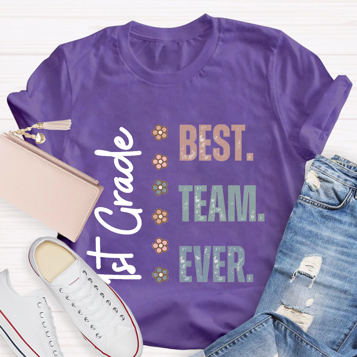 Personalized Grade Best Team Ever Teacher T-Shirt