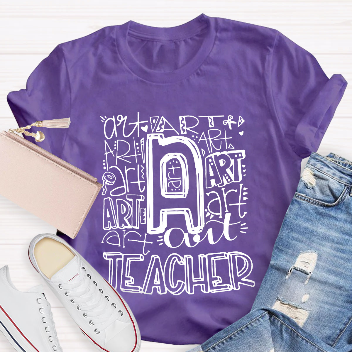 Art Teacher Typography T-Shirt