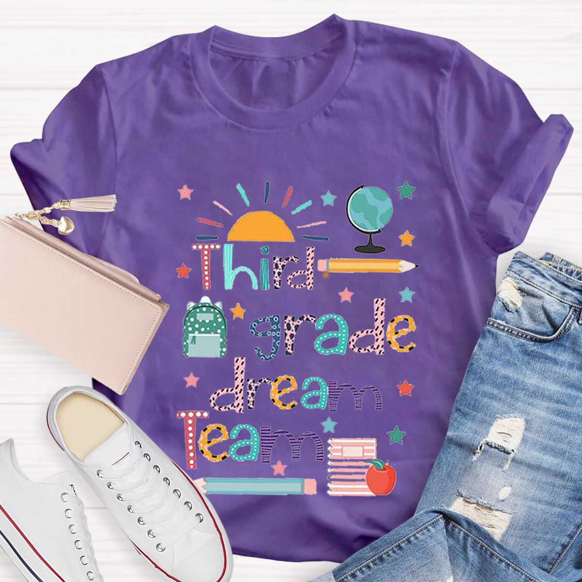 Personalized Grade Dream Team Teacher T-Shirt