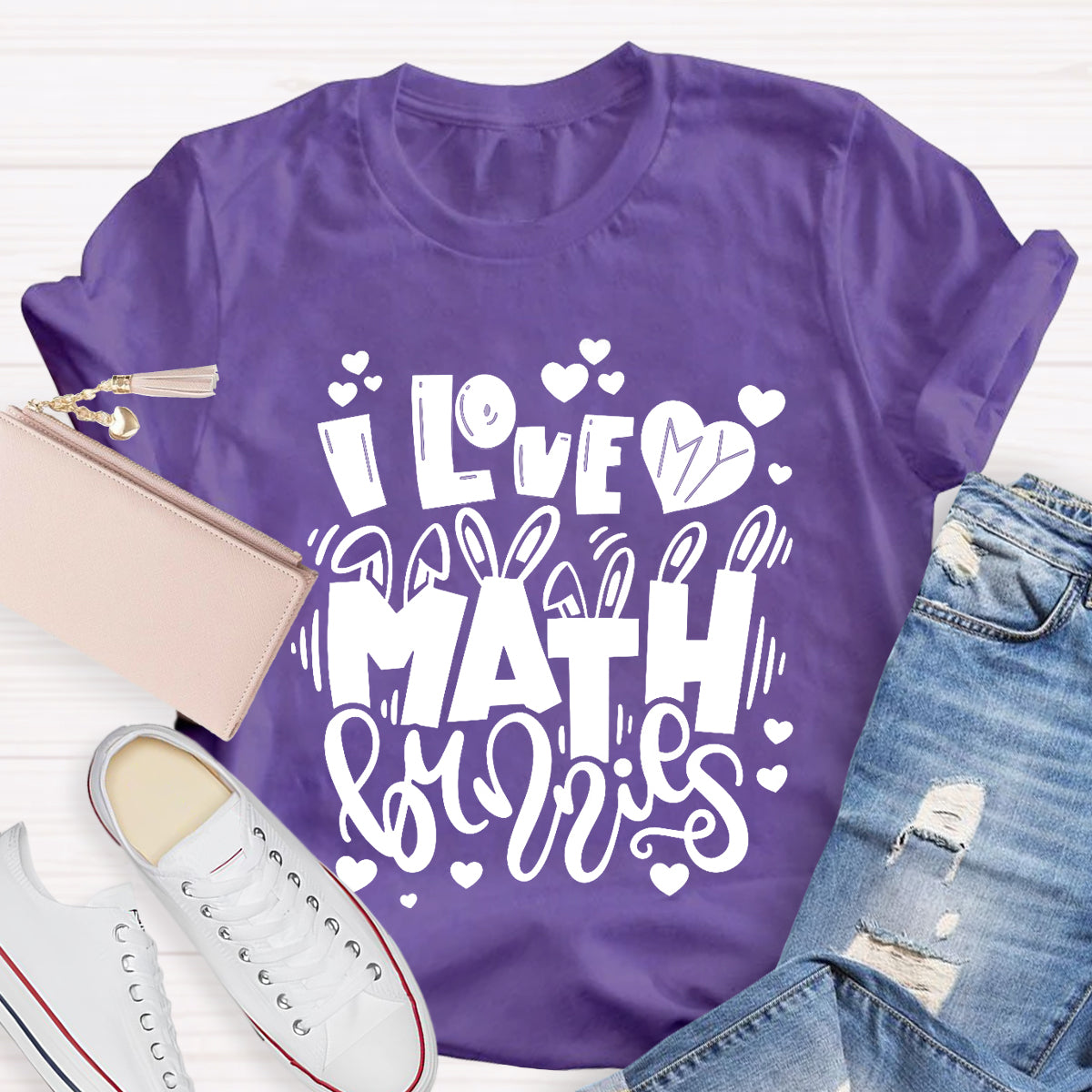 I Love My Math Bunnies Funny Math Teacher T-Shirt