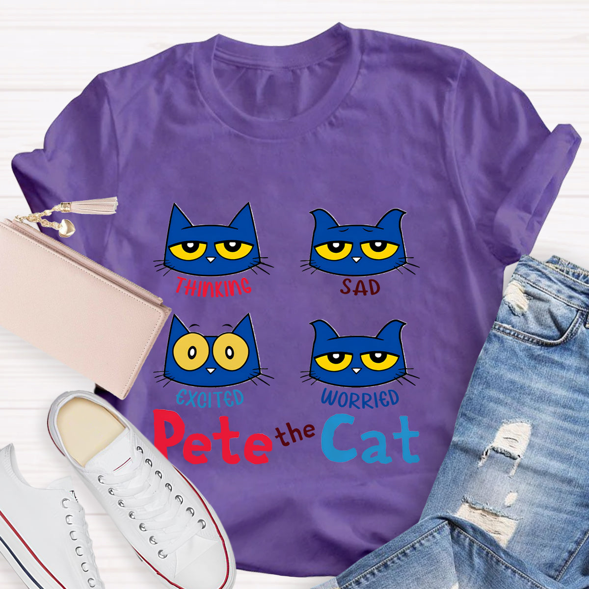 Funny Pete The Cat Emotions T-Shirt