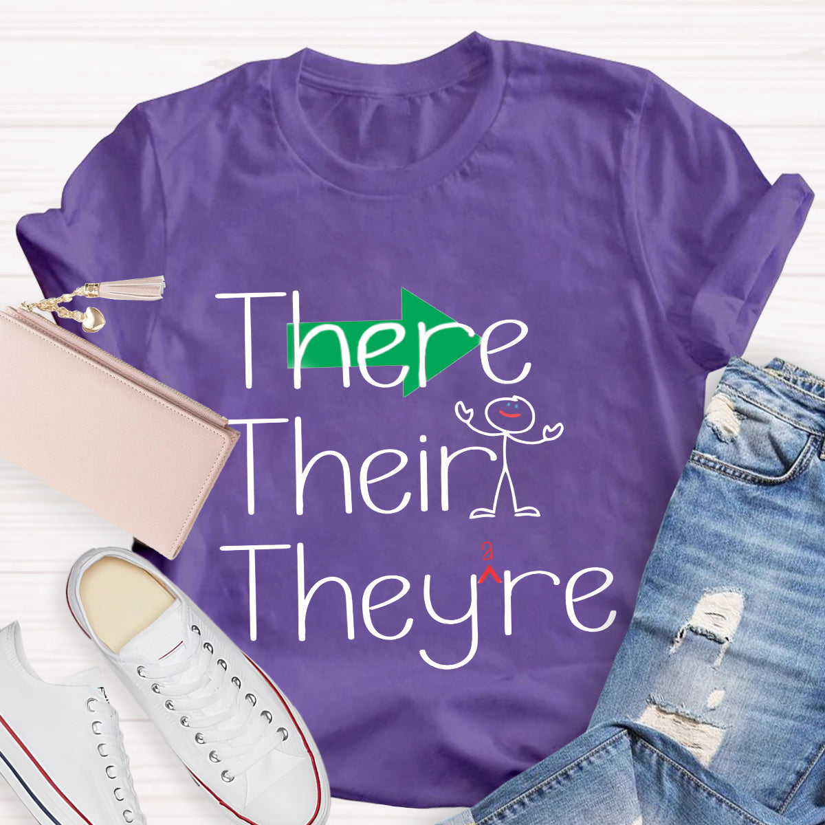 Their There They're Grammar T-Shirt