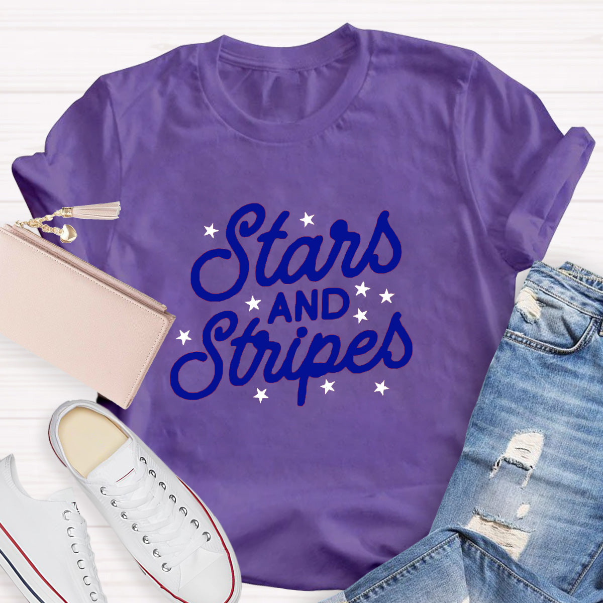 Stars And Stripes Teacher T-Shirt