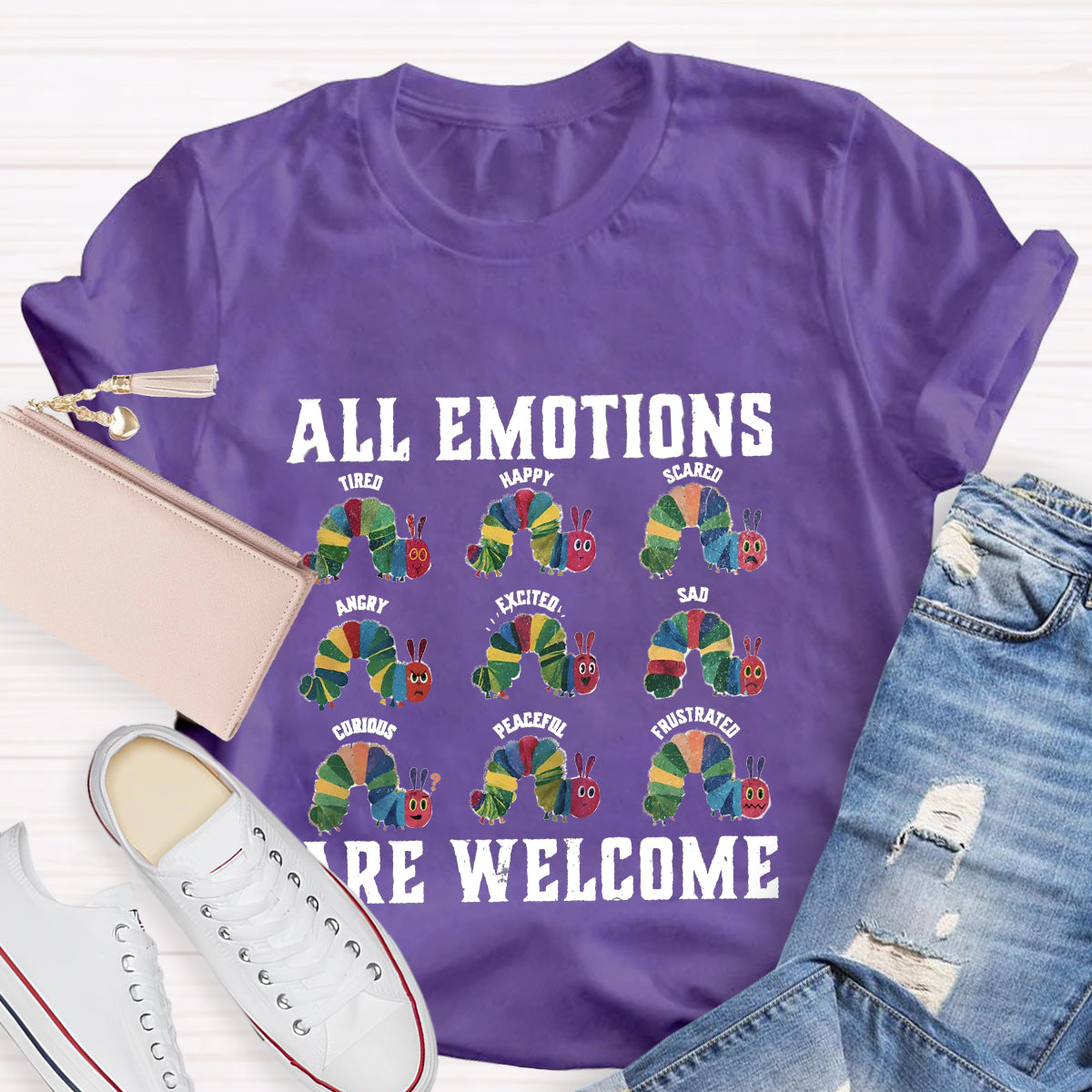 All Emotion Are Welcome Caterpillar T-Shirt