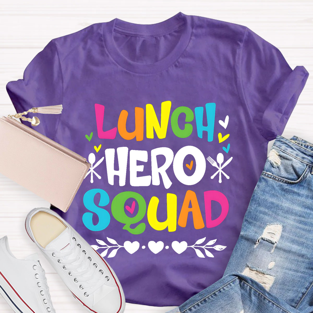 Lunch Hero Squad Teacher T-Shirt