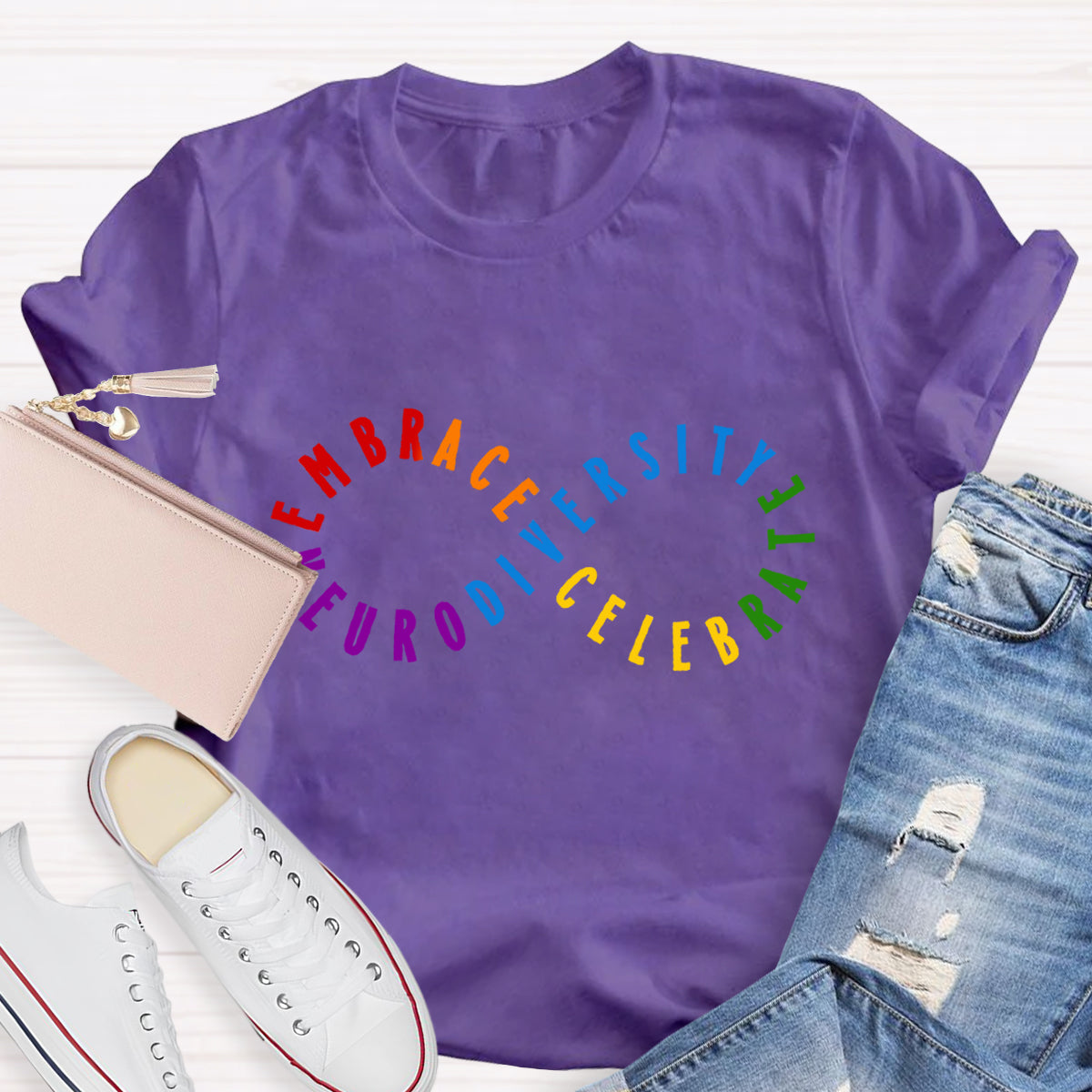 Embrace Celebrate Neurodiversity  T-Shirt