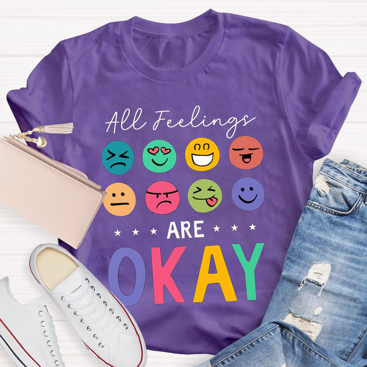 All Feelings Are Ok Teacher T-Shirt