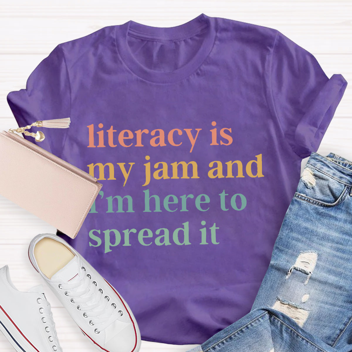 Literacy Is My Jam And I'm Here To Spread It T-Shirt