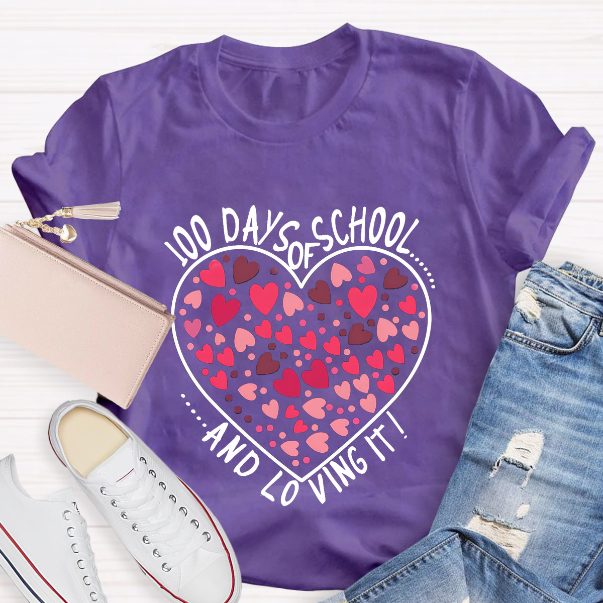 100 Days Of School And Loving It Teacher T-Shirt