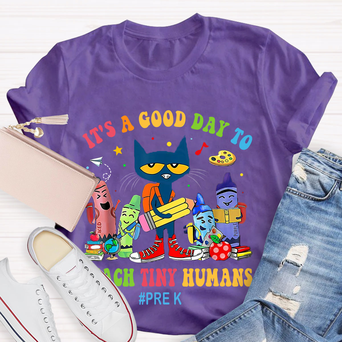 Personalized Grade It's A Good Day To Teach Tiny Humans Cat T-Shirt