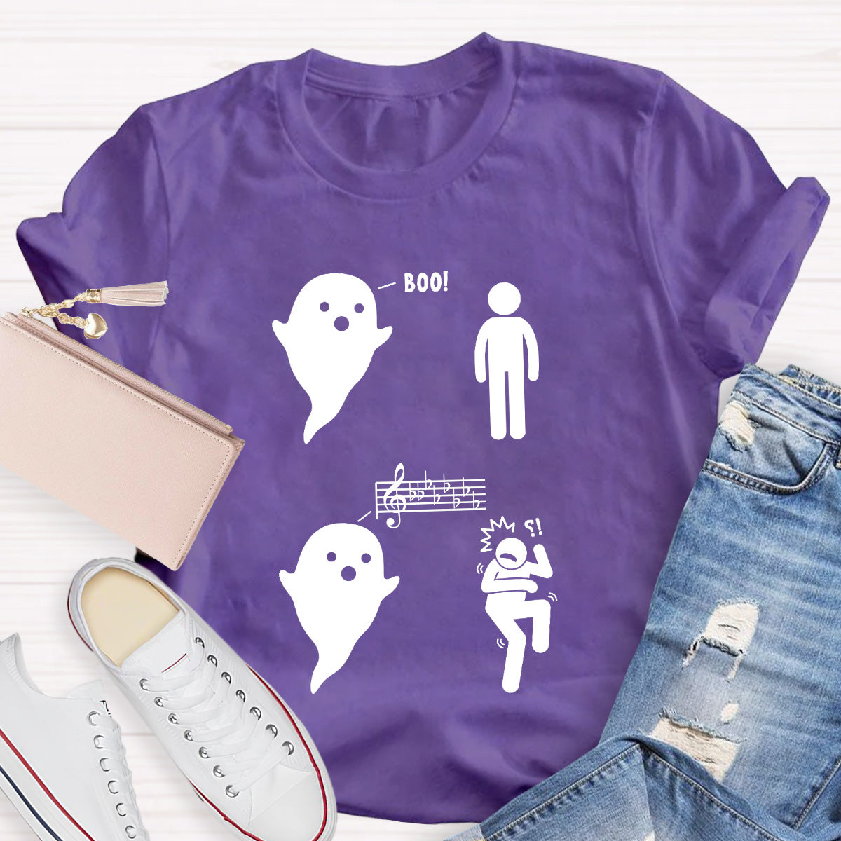 Scary Ghost And Music Teacher T-Shirt