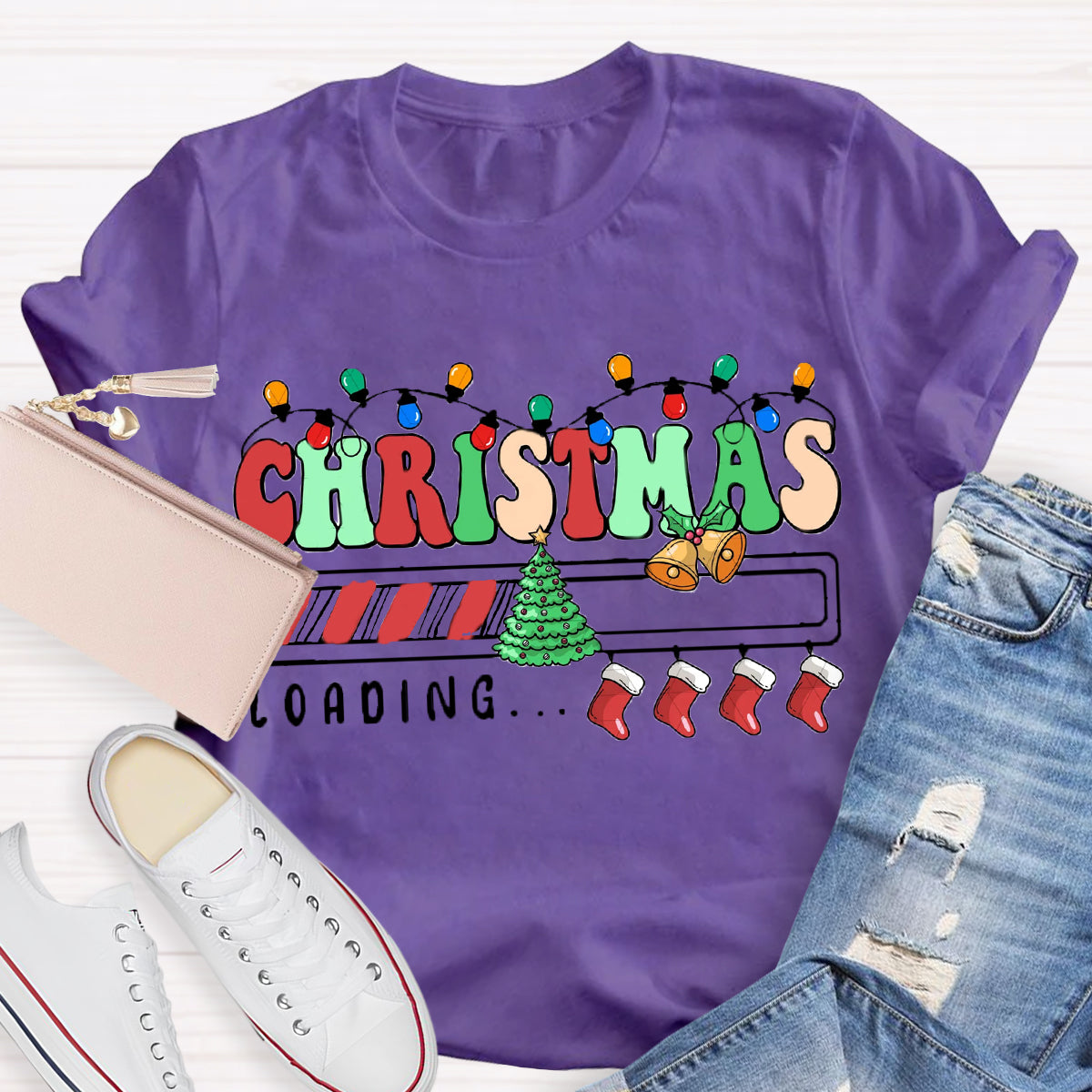 Christmas Loading Teacher T-Shirt