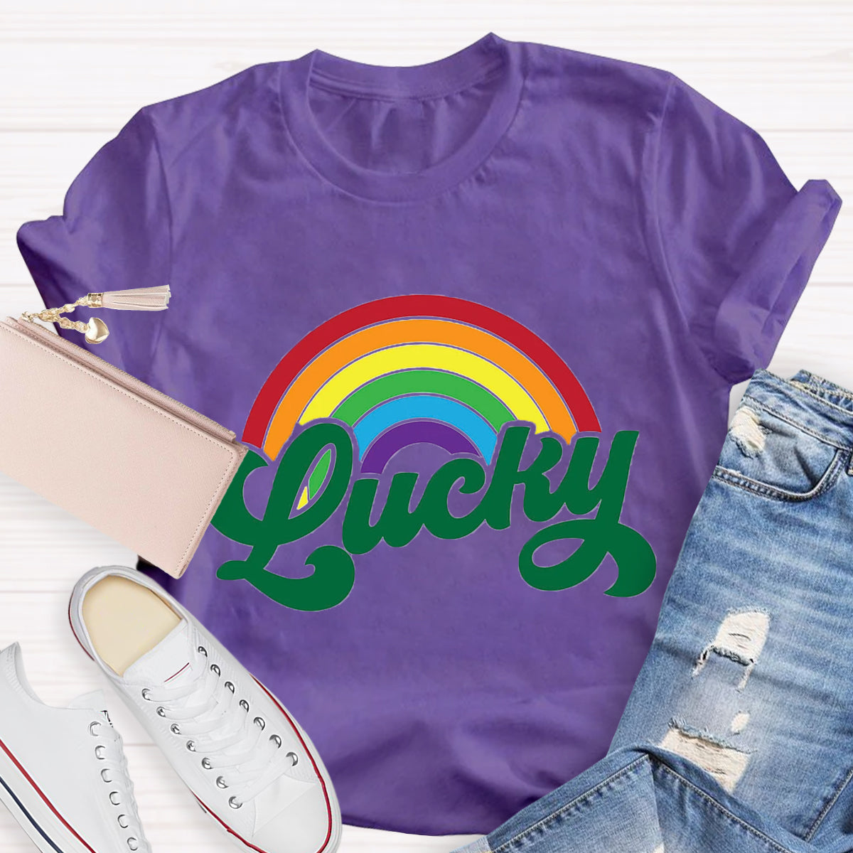 Lucky Rainbow Teacher T-Shirt