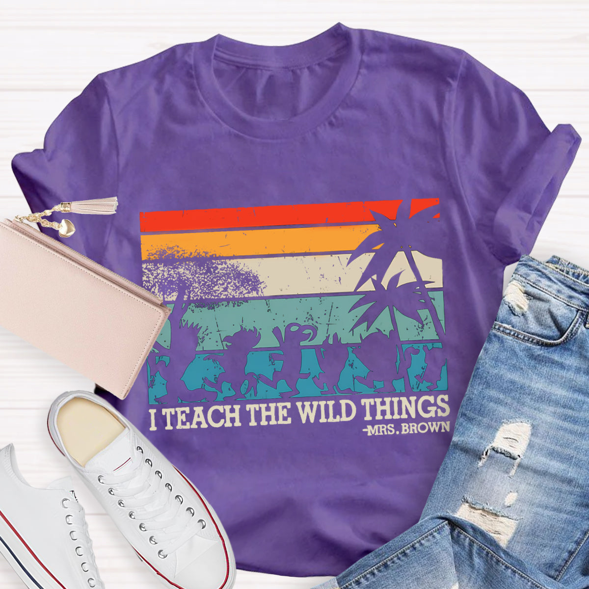 Personalized Name I Teach The Wild Things T-Shirt