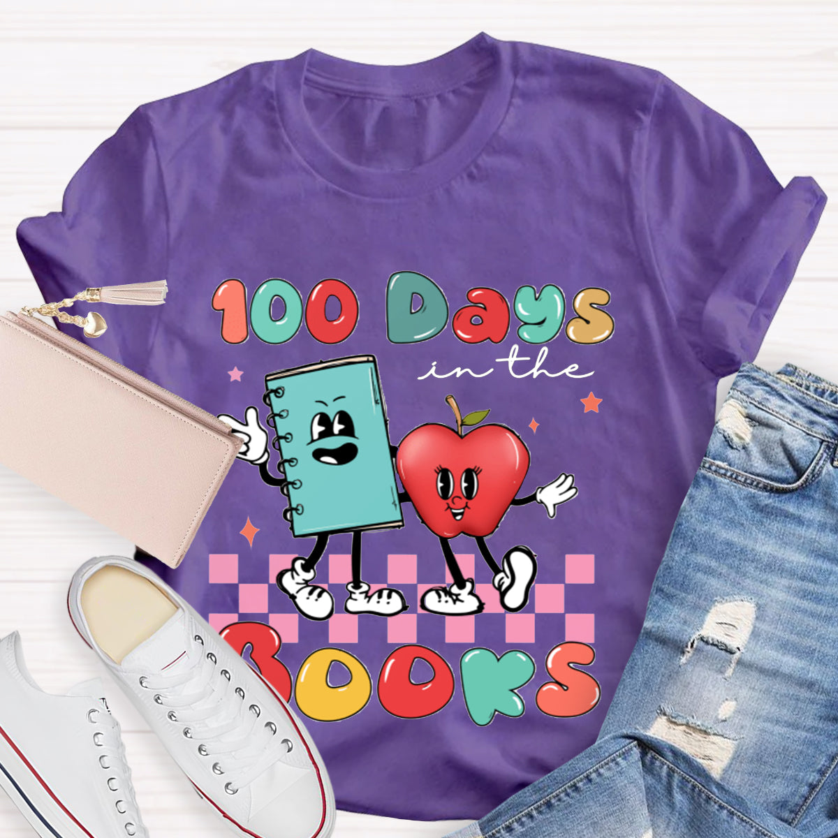 100 Days In The Books Teacher T-Shirt