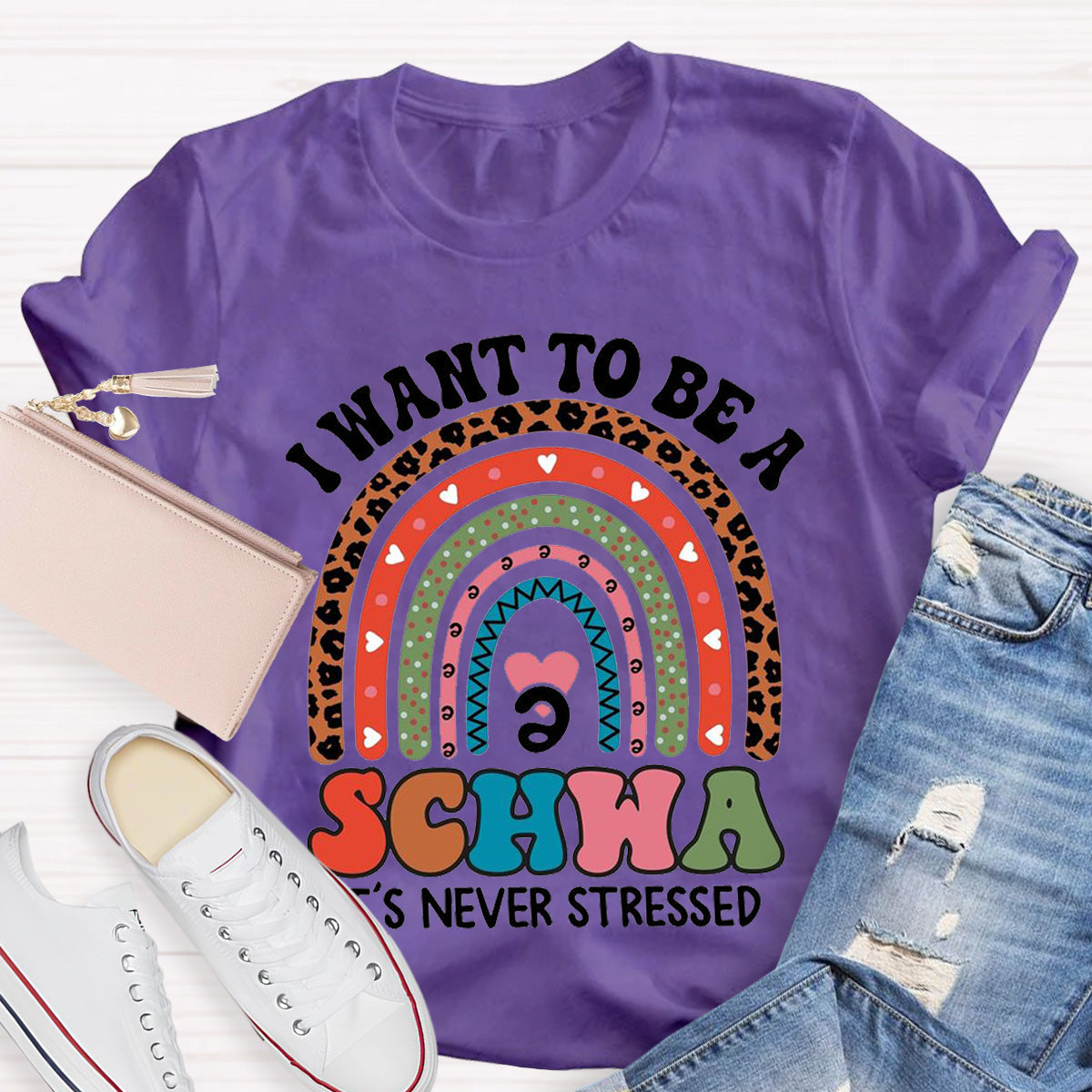 I Want To Be A Schwa It‘s Never Stressed Teacher T-Shirt