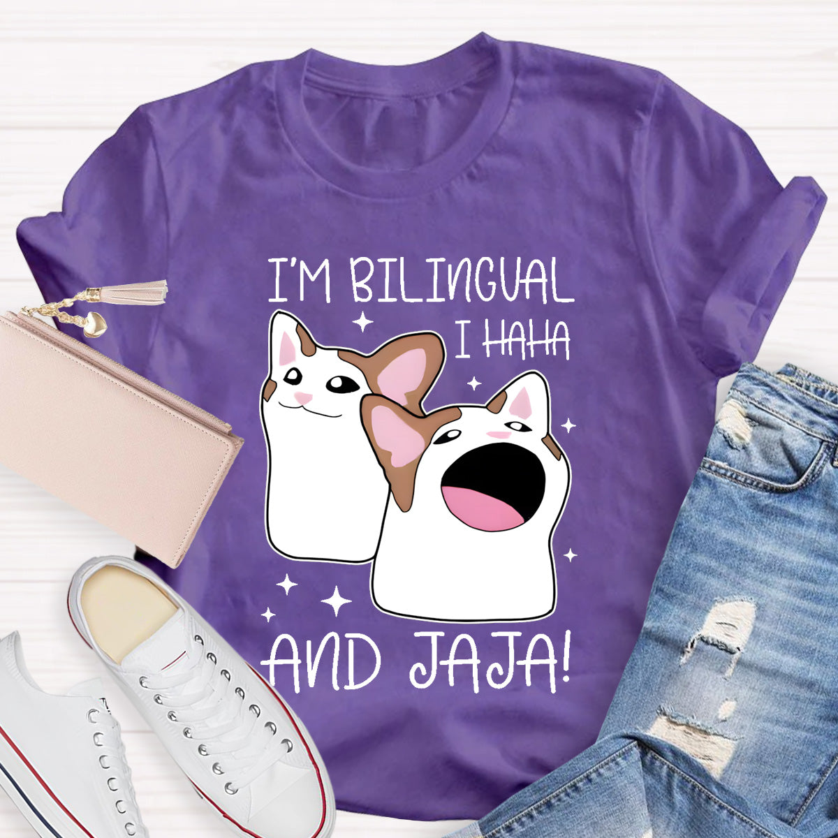 I'm Bilingual I Haha And Jaja Teacher T-Shirt