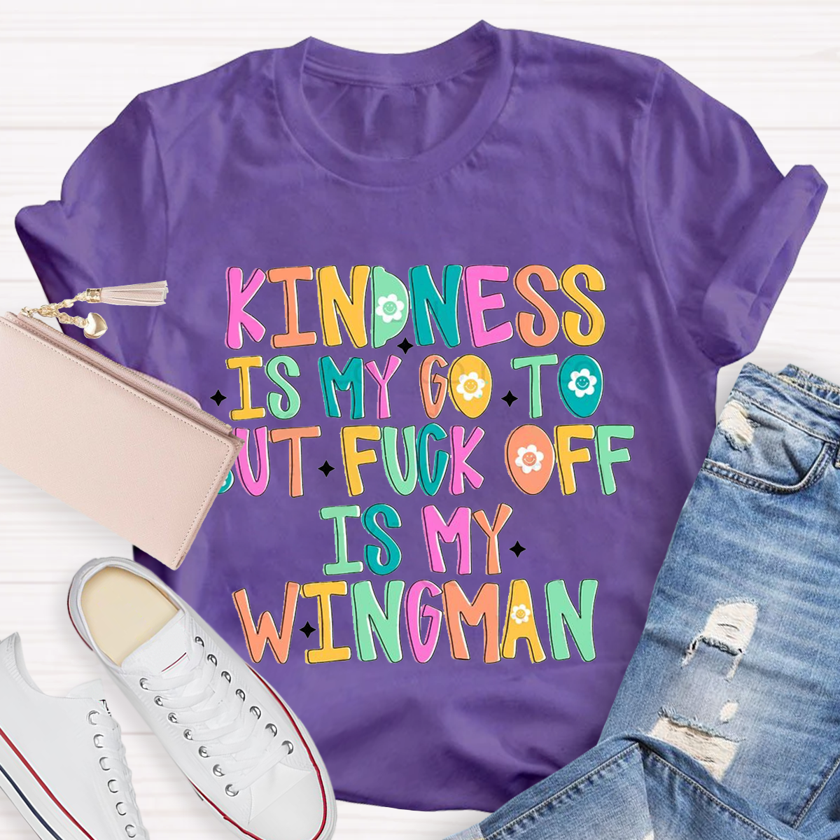 Cartoon Kindness Teacher T-Shirt