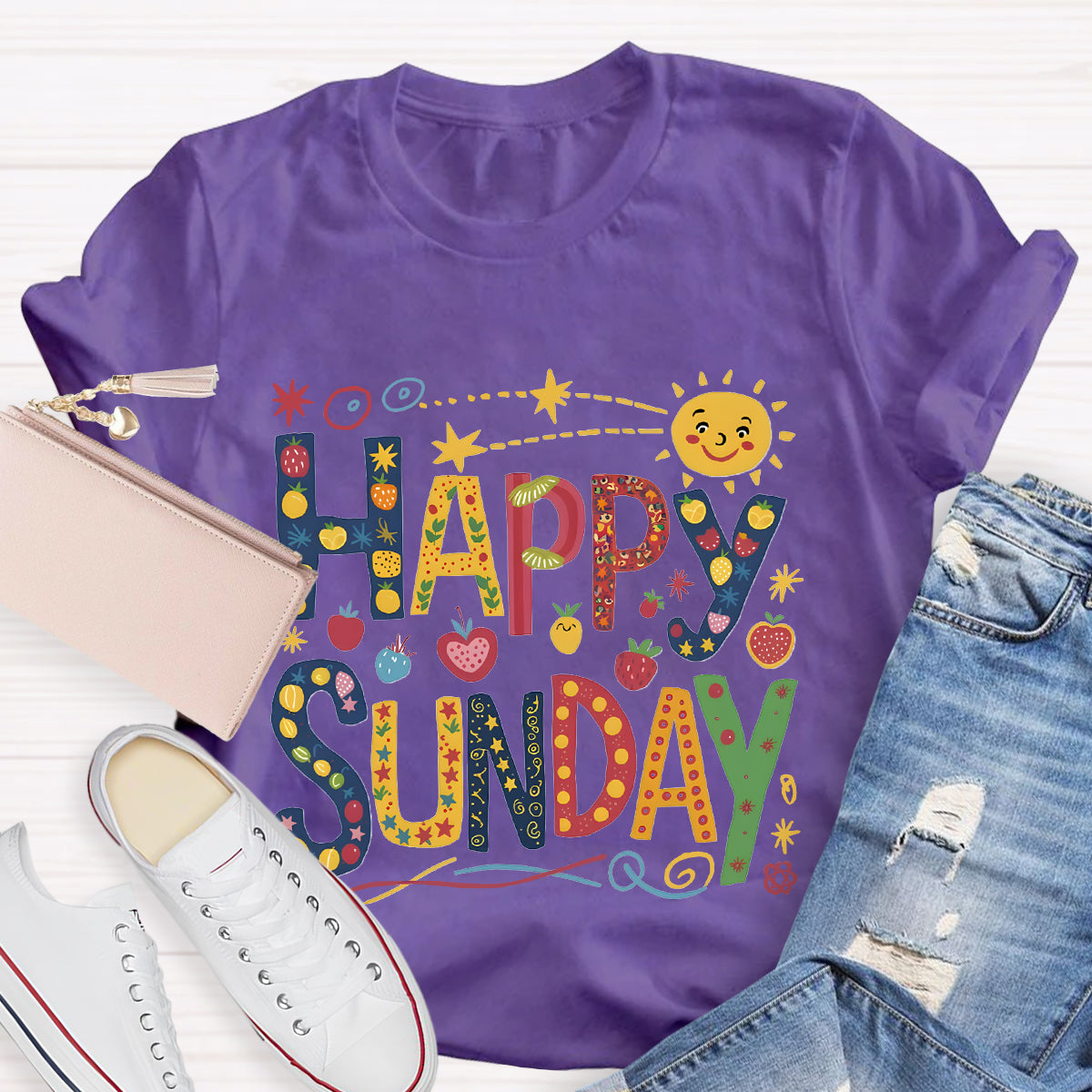 Happy Sunday Floral T-Shirt