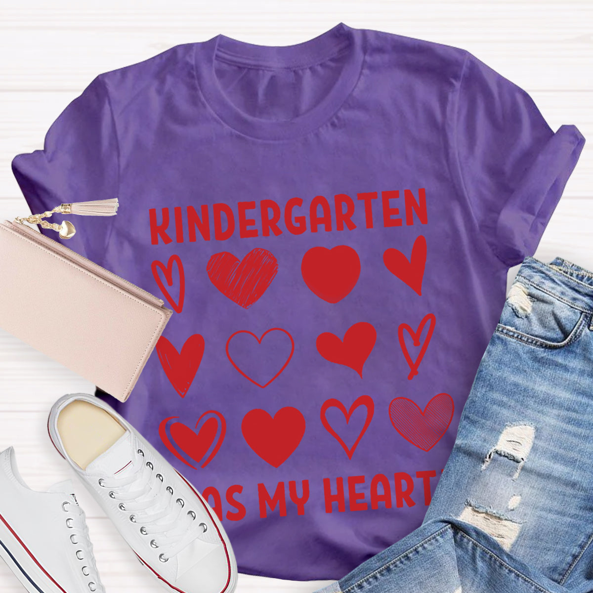 Personalized Grade Has My Heart Teacher T-Shirt