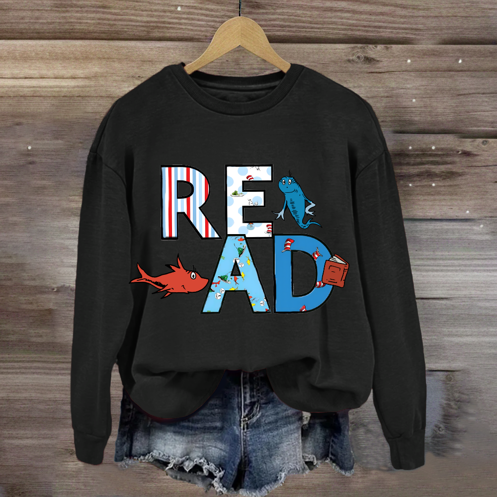 Read Book Character Day Sweatshirt