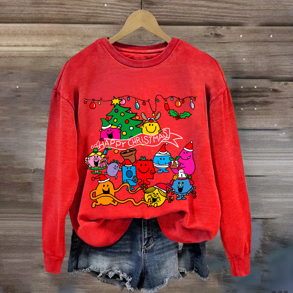 Little Miss Characters Happy Christmas Sweatshirt